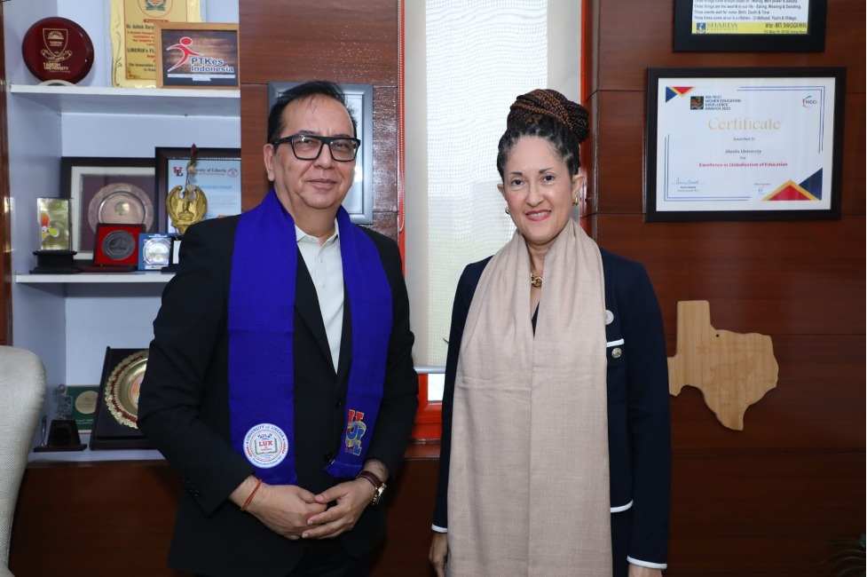 Liberian PhD scholars and UL officials in India.